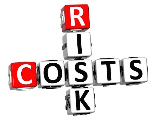 A visual representation of minimizing costs and risk.